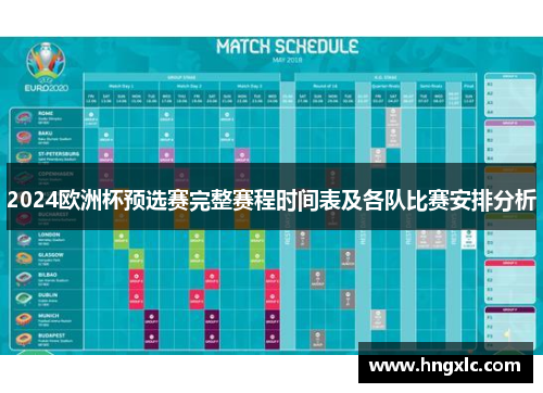 2024欧洲杯预选赛完整赛程时间表及各队比赛安排分析